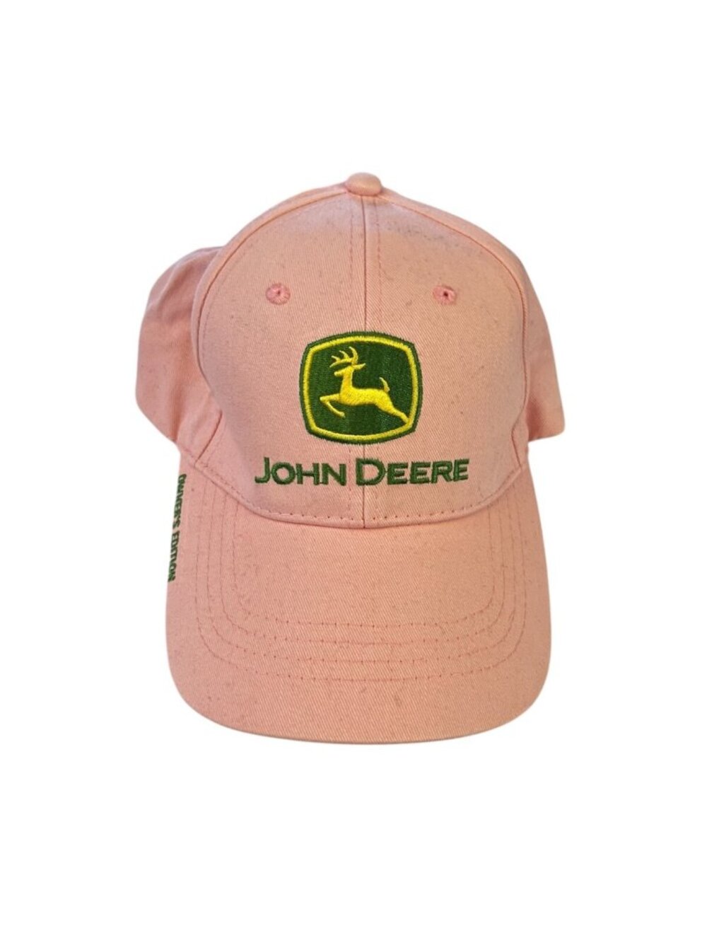 John Deere Womens/Girls Pink Adjustable Baseball Hat "Owners Edition"